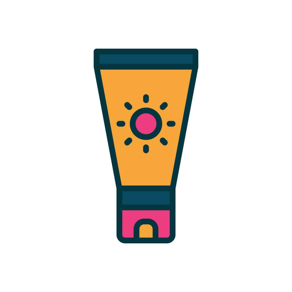 sunscreen icon. vector filled color icon for your website, mobile, presentation, and logo design.