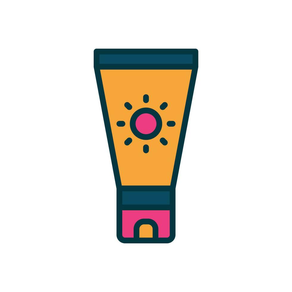 sunscreen icon. vector filled color icon for your website, mobile, presentation, and logo design.