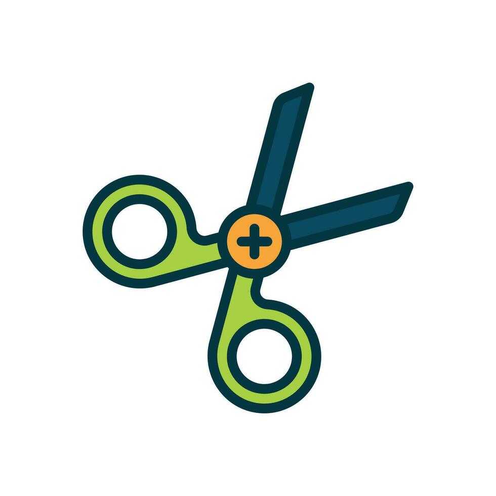 scissor icon. vector filled color icon for your website, mobile, presentation, and logo design.