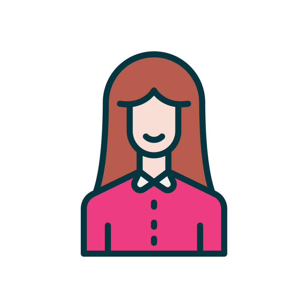 women icon. vector filled color icon for your website, mobile, presentation, and logo design.