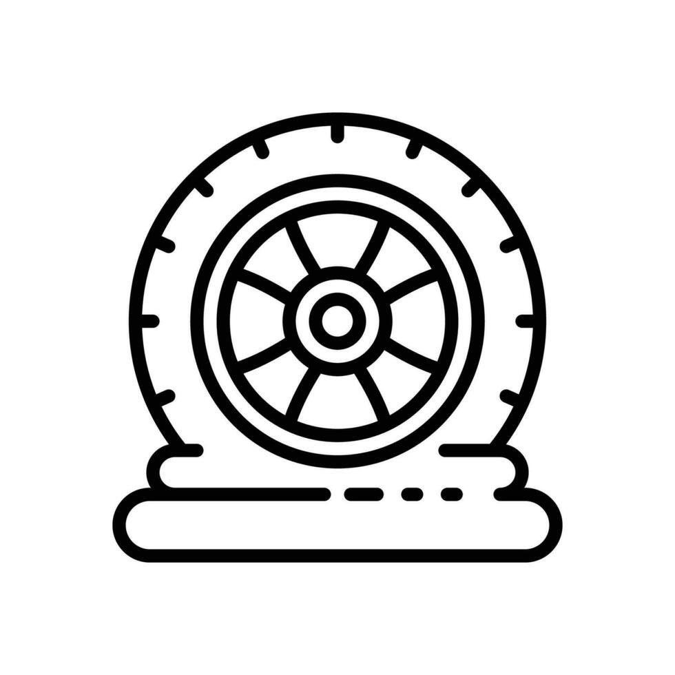 flat tire icon. vector line icon for your website, mobile, presentation, and logo design.