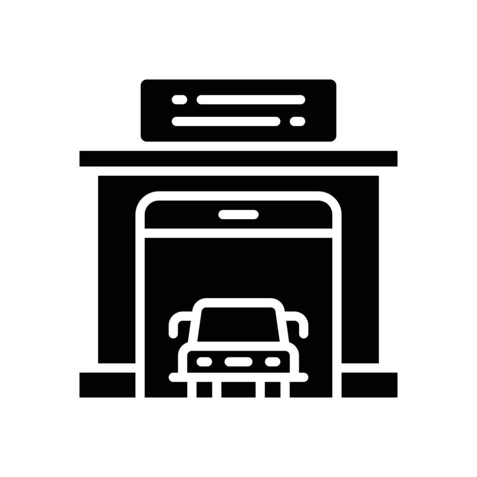 garage icon. vector glyph icon for your website, mobile, presentation, and logo design.