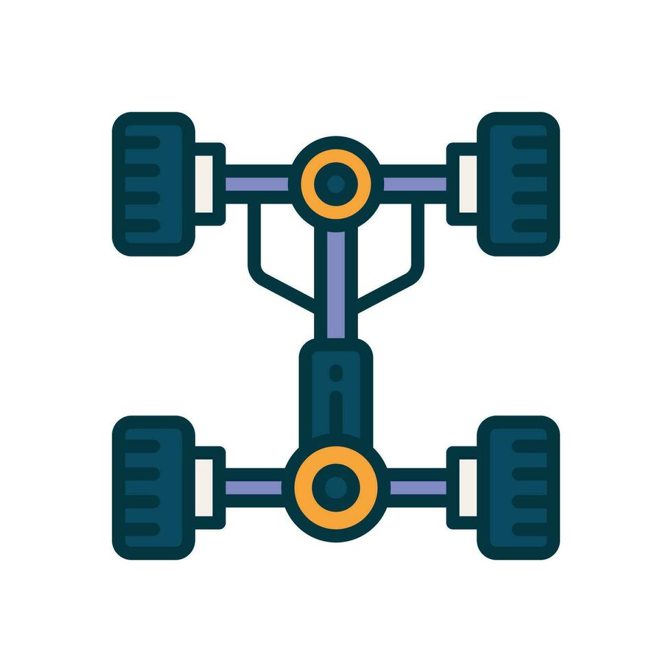 chassis icon. vector filled color icon for your website, mobile, presentation, and logo design.