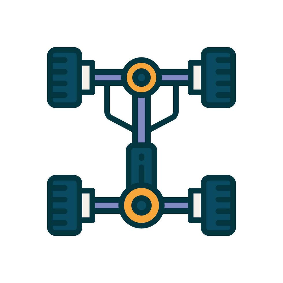 chassis icon. vector filled color icon for your website, mobile, presentation, and logo design.