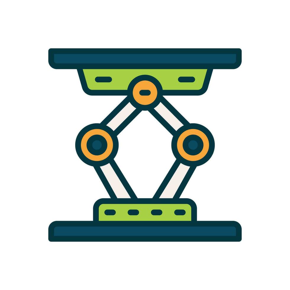 hydraulic jack icon. vector filled color icon for your website, mobile, presentation, and logo design.