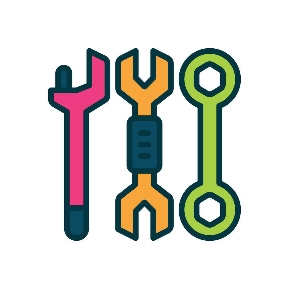 service tool icon. vector filled color icon for your website, mobile, presentation, and logo design.