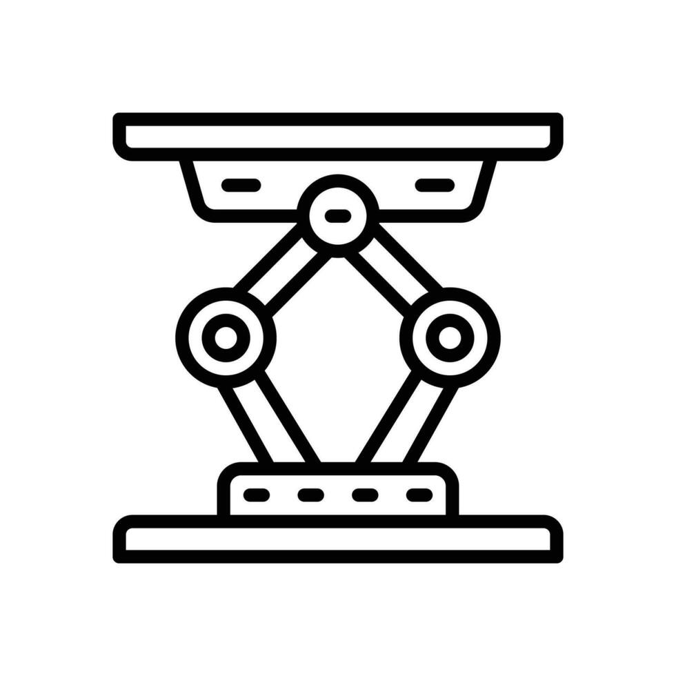 hydraulic jack icon. vector line icon for your website, mobile, presentation, and logo design.
