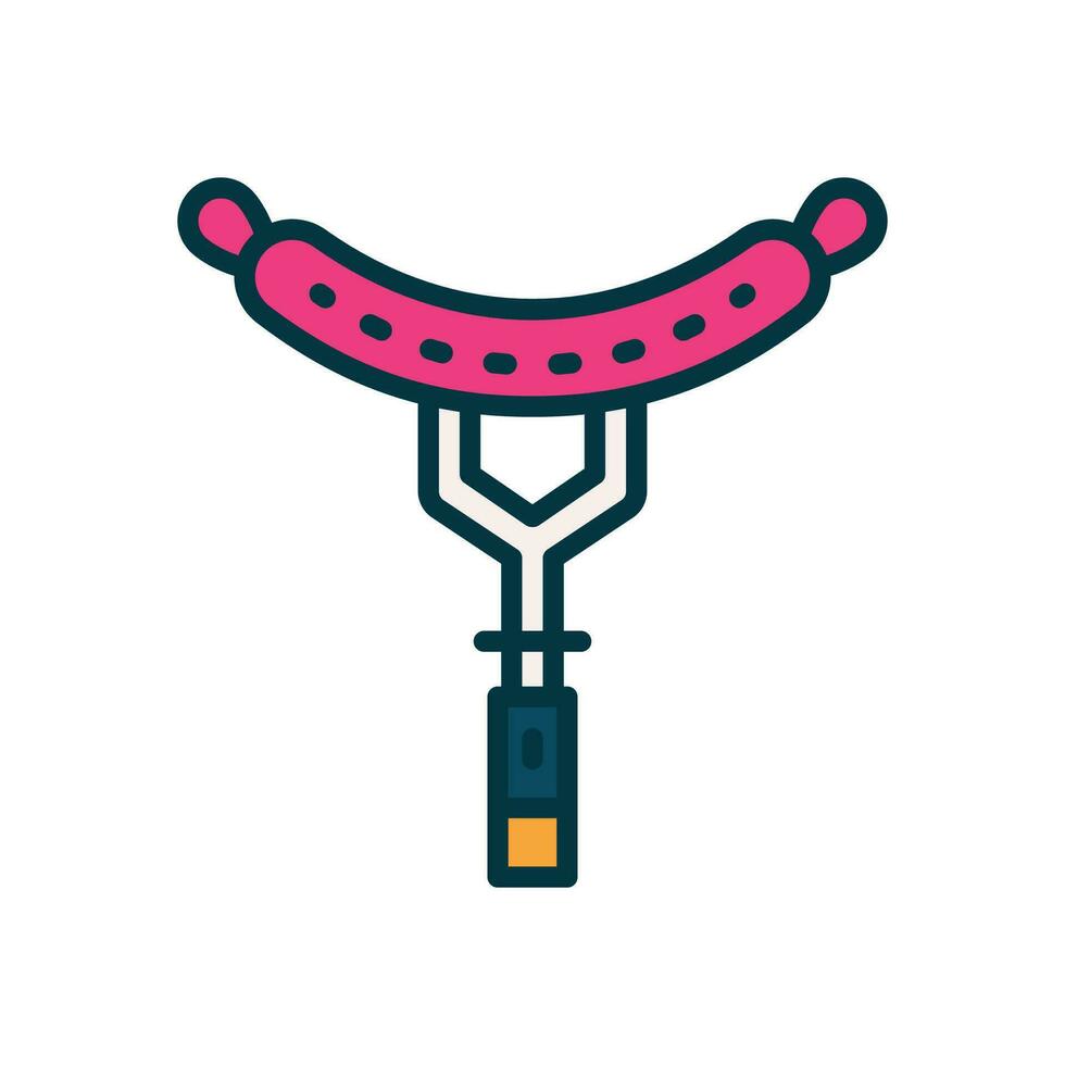 sausage icon. vector filled color icon for your website, mobile, presentation, and logo design.