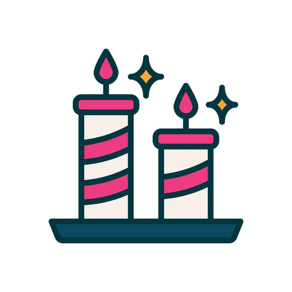 candle icon. vector filled color icon for your website, mobile, presentation, and logo design.