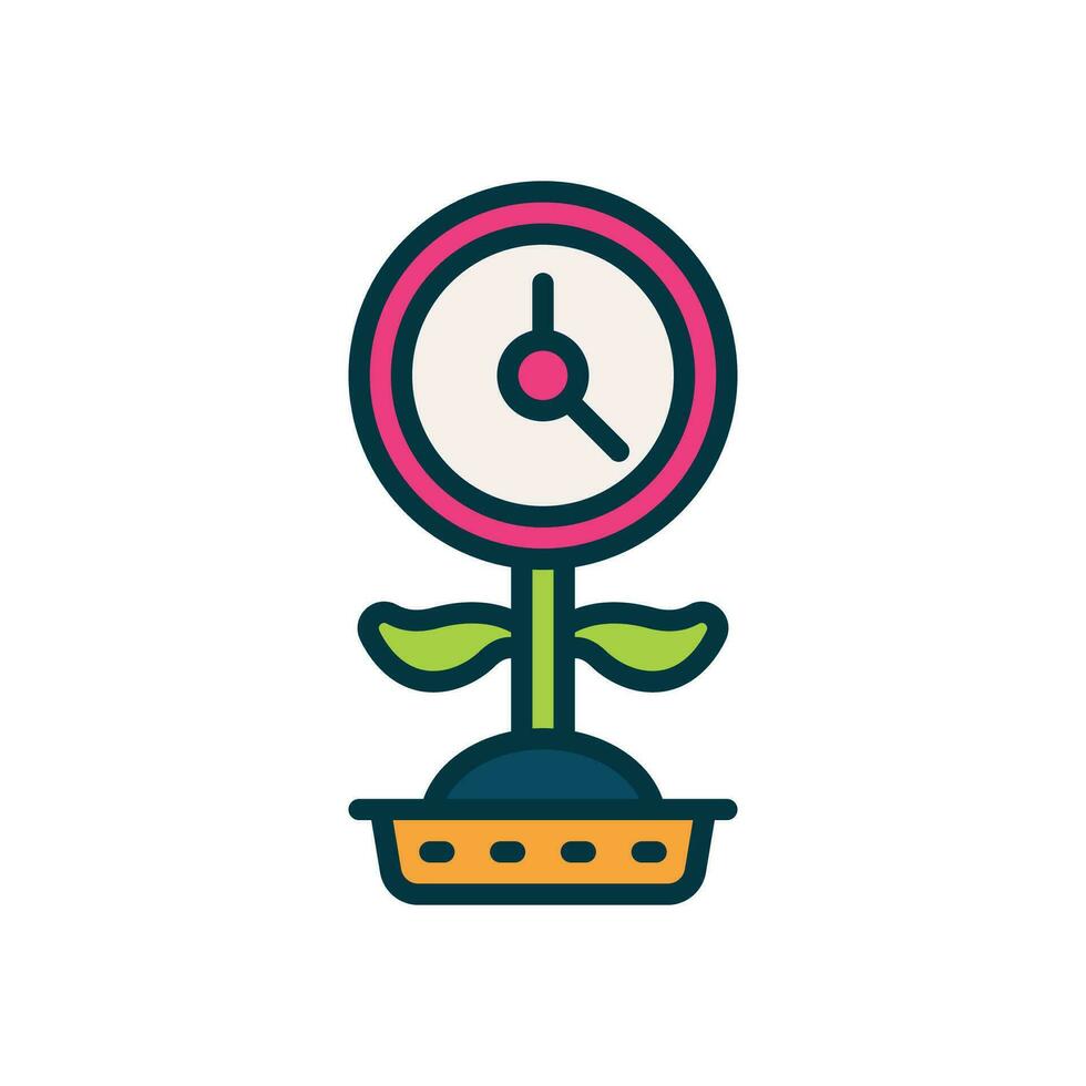growing time icon. vector filled color icon for your website, mobile, presentation, and logo design.