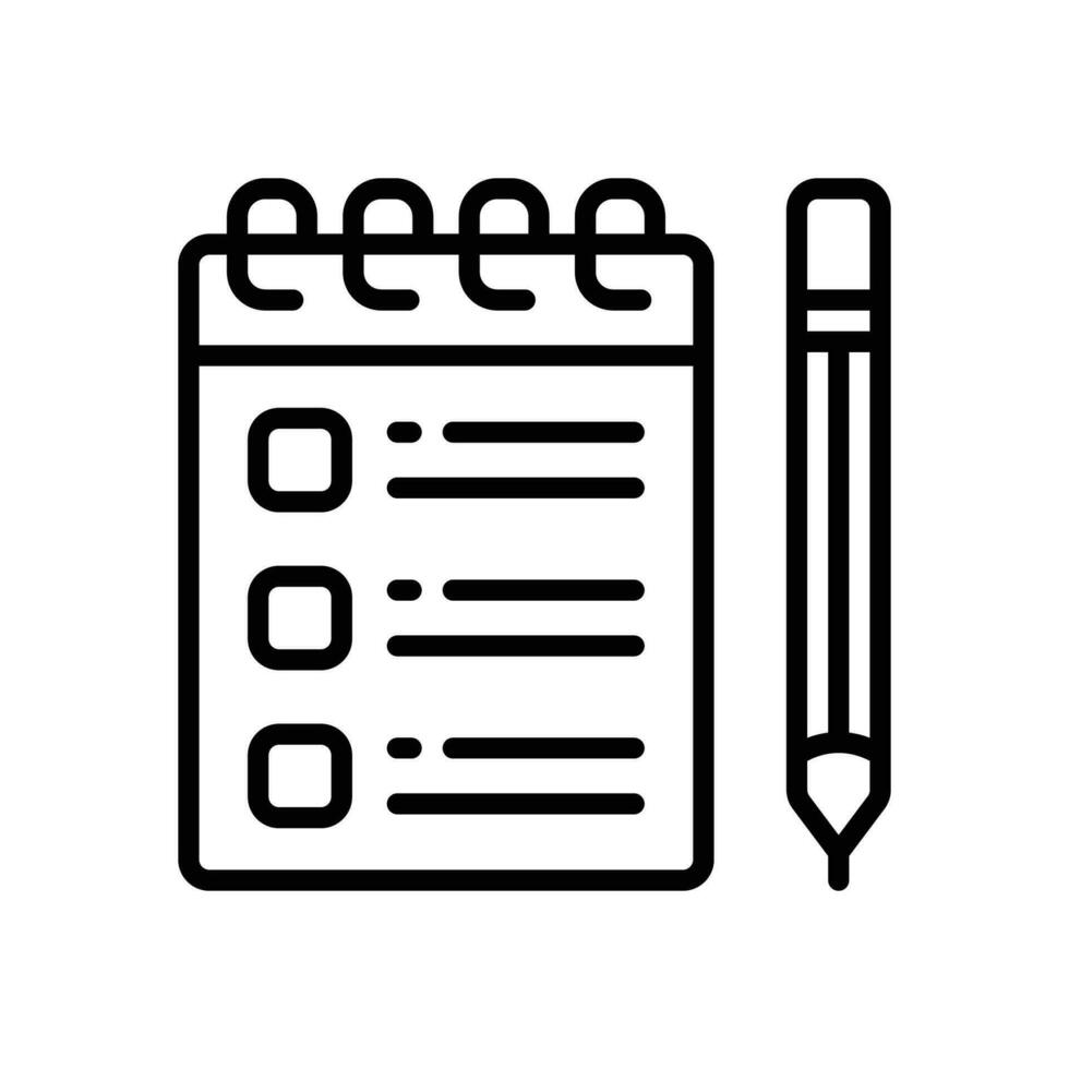 to do list icon. vector line icon for your website, mobile, presentation, and logo design.