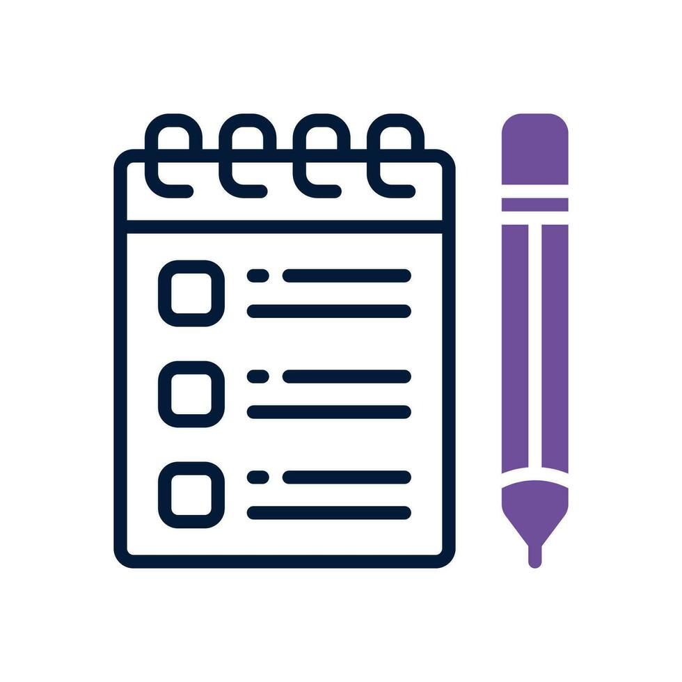 to do list icon. vector dual tone icon for your website, mobile, presentation, and logo design.