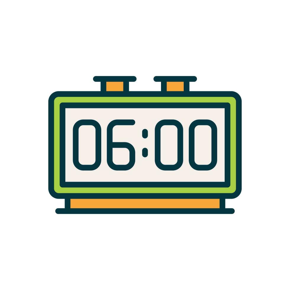 desk clock icon. vector filled color icon for your website, mobile, presentation, and logo design.