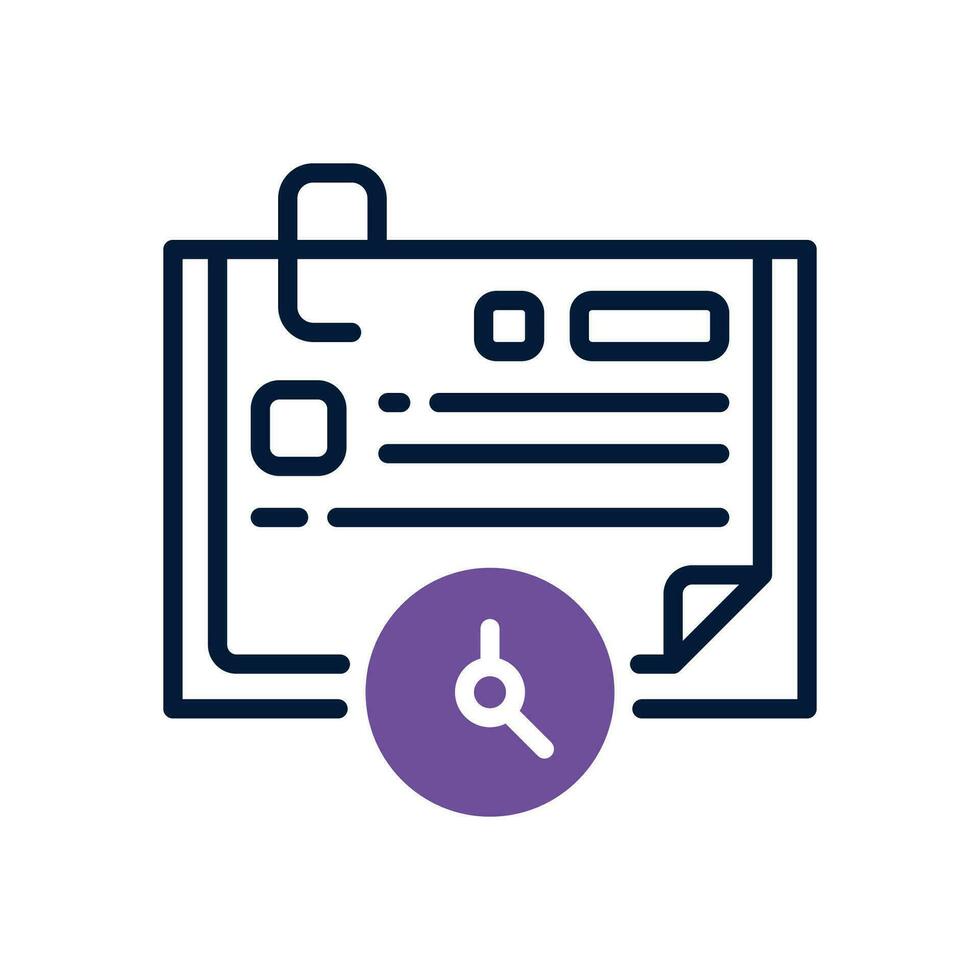 note icon. vector dual tone icon for your website, mobile, presentation, and logo design.