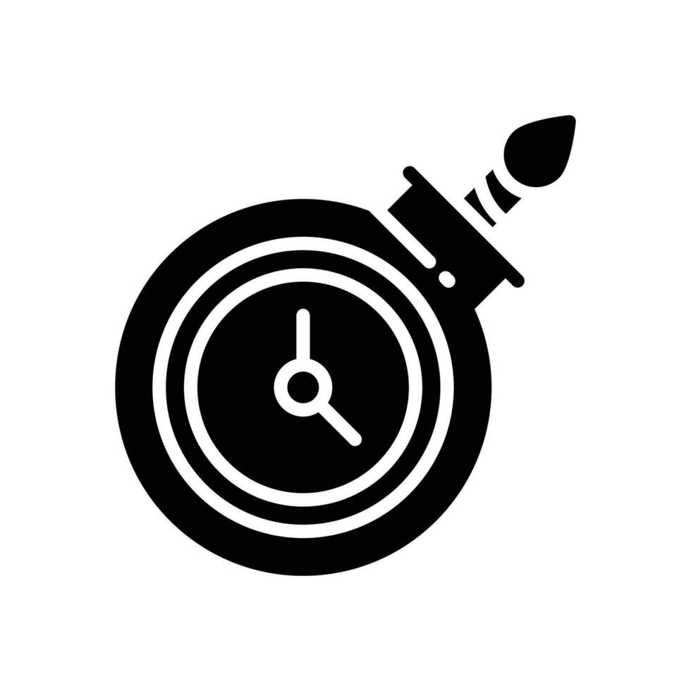 bomb time icon. vector glyph icon for your website, mobile, presentation, and logo design.