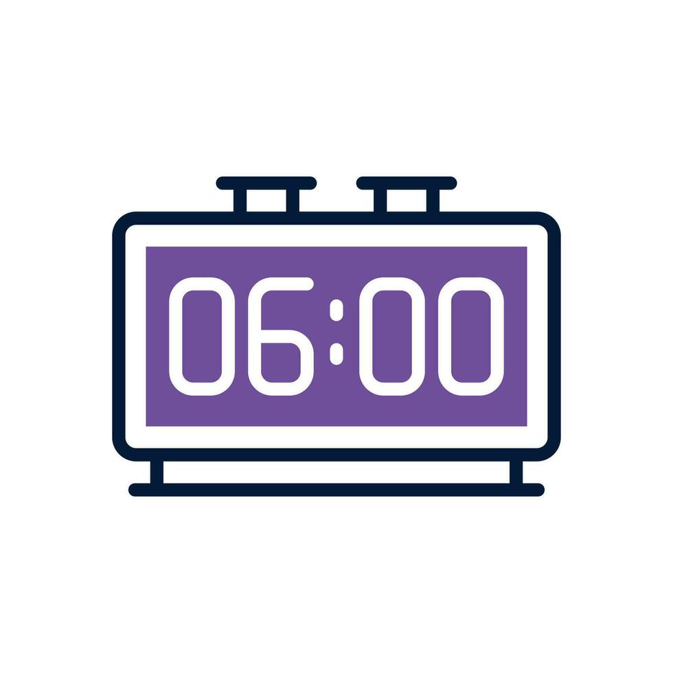 desk clock icon. vector dual tone icon for your website, mobile, presentation, and logo design.