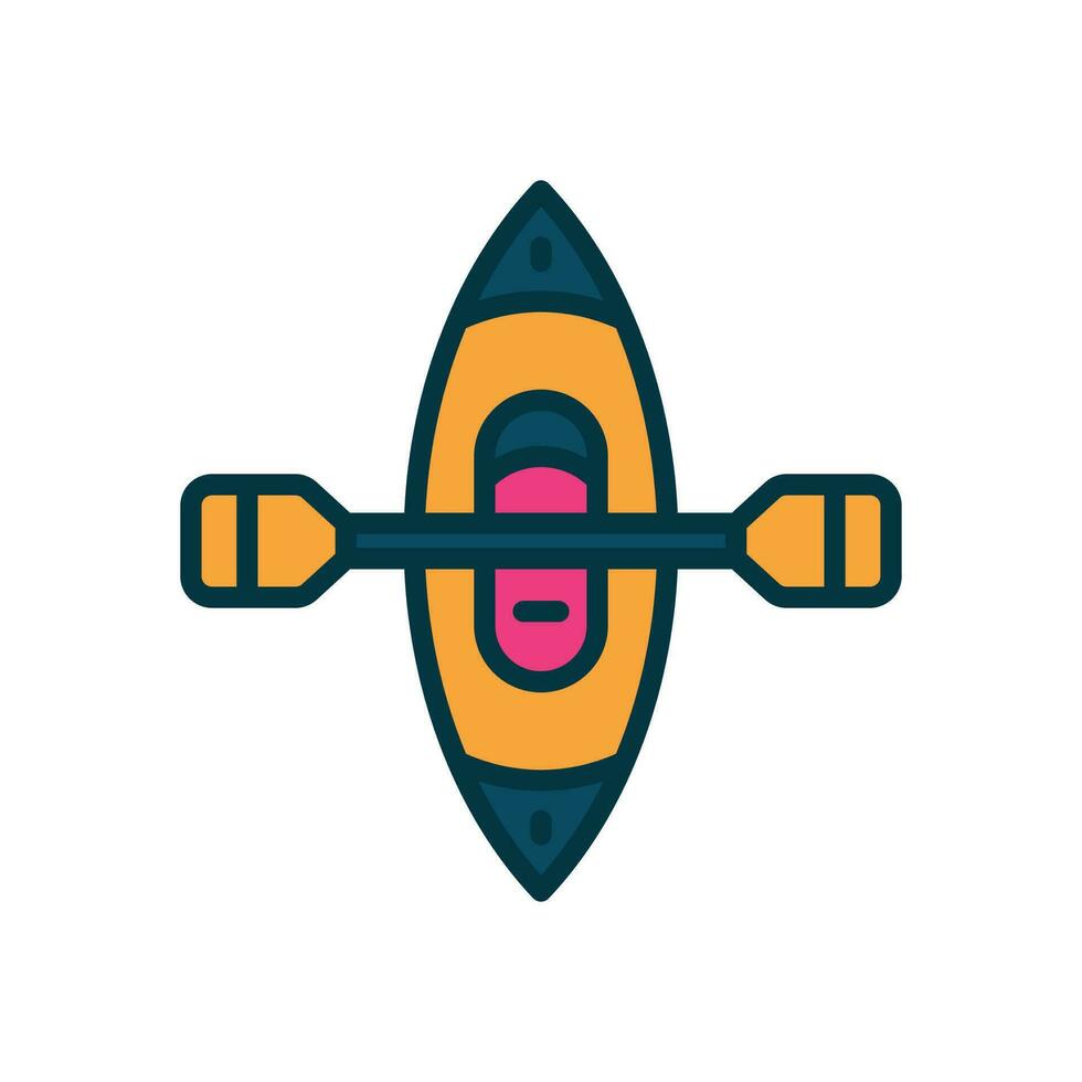 canoe icon. vector filled color icon for your website, mobile, presentation, and logo design.