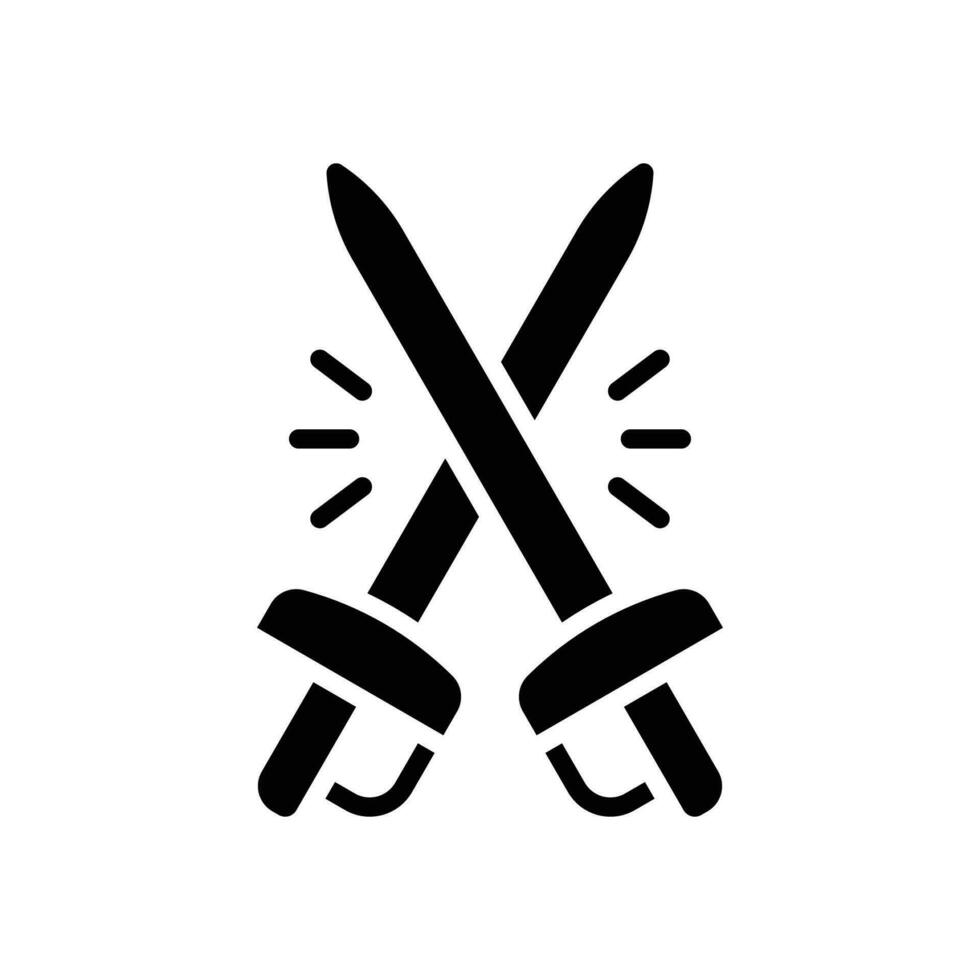 fencing sword icon. vector glyph icon for your website, mobile, presentation, and logo design.