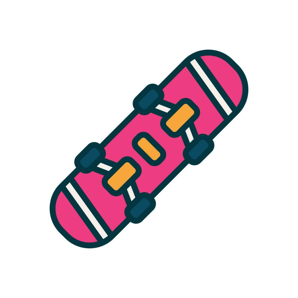 skateboard icon. vector filled color icon for your website, mobile, presentation, and logo design.