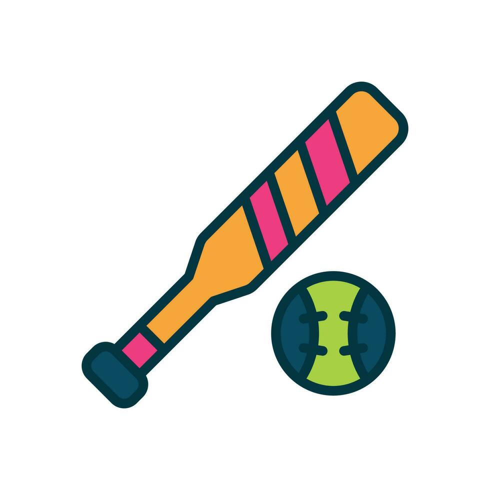 baseball icon. vector filled color icon for your website, mobile, presentation, and logo design.