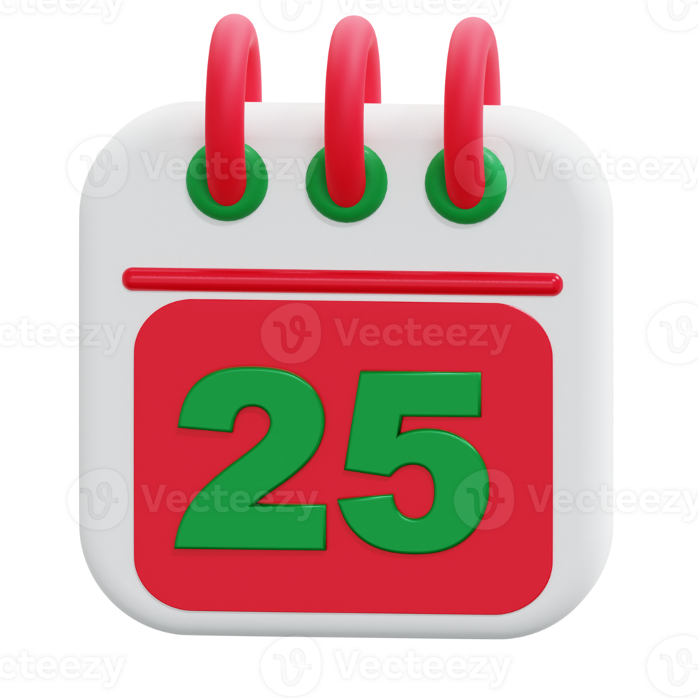 3D rendering Calender Icon Object png