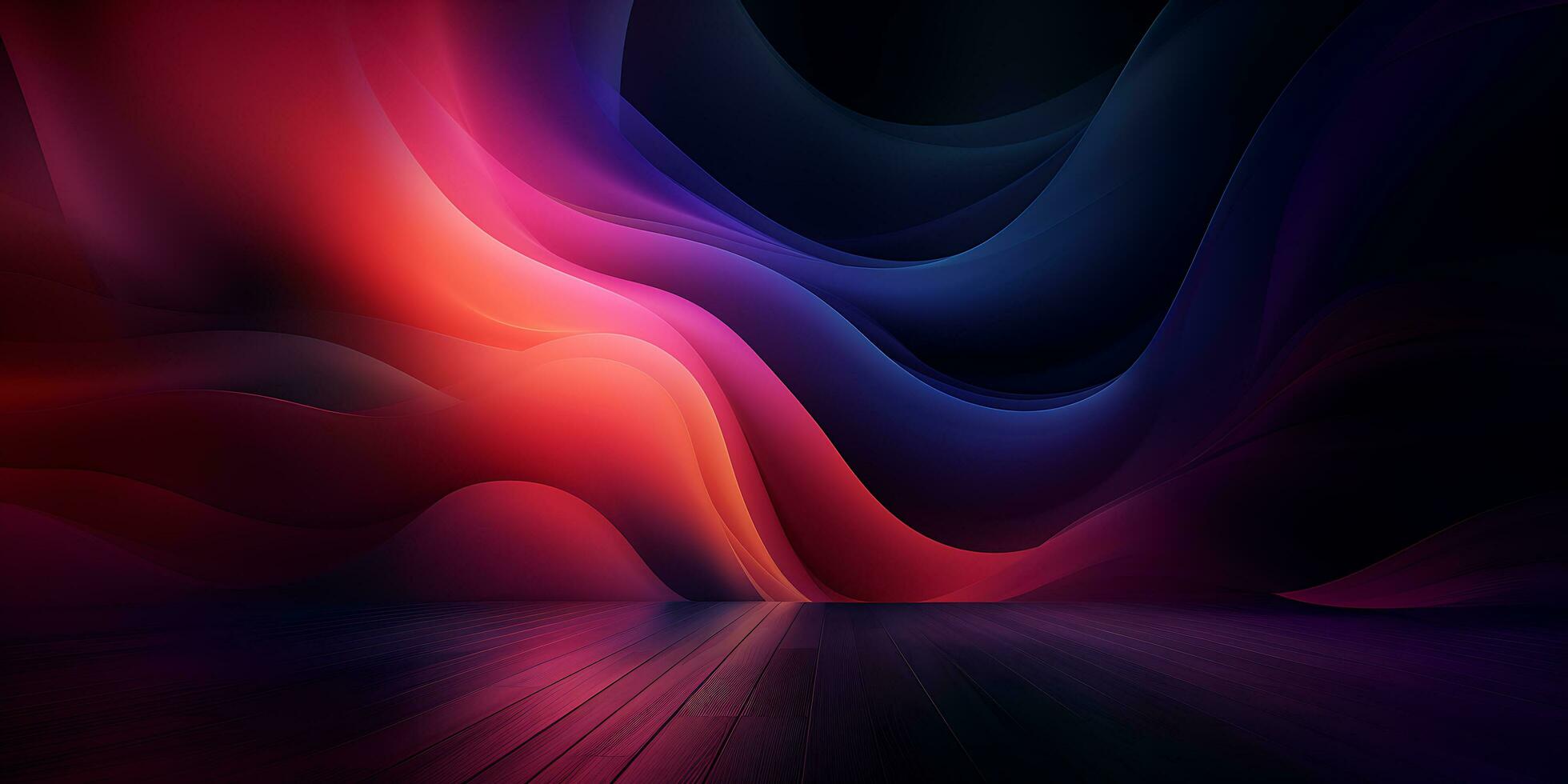 AI generated subtle dark gradient background with floor horizontal AI Generative photo