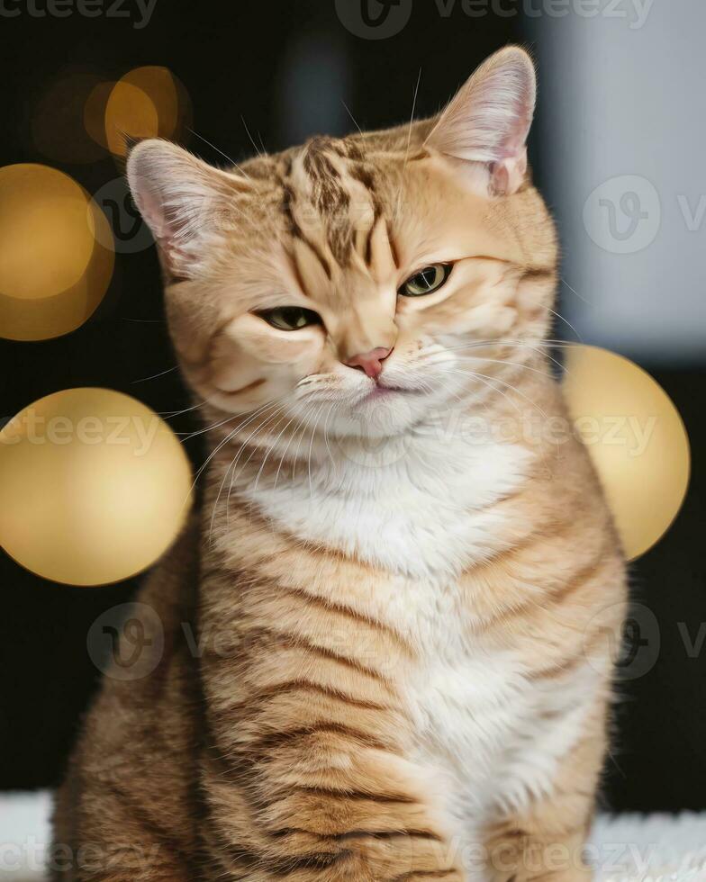 AI generated AI Generative Close up of a cat photo