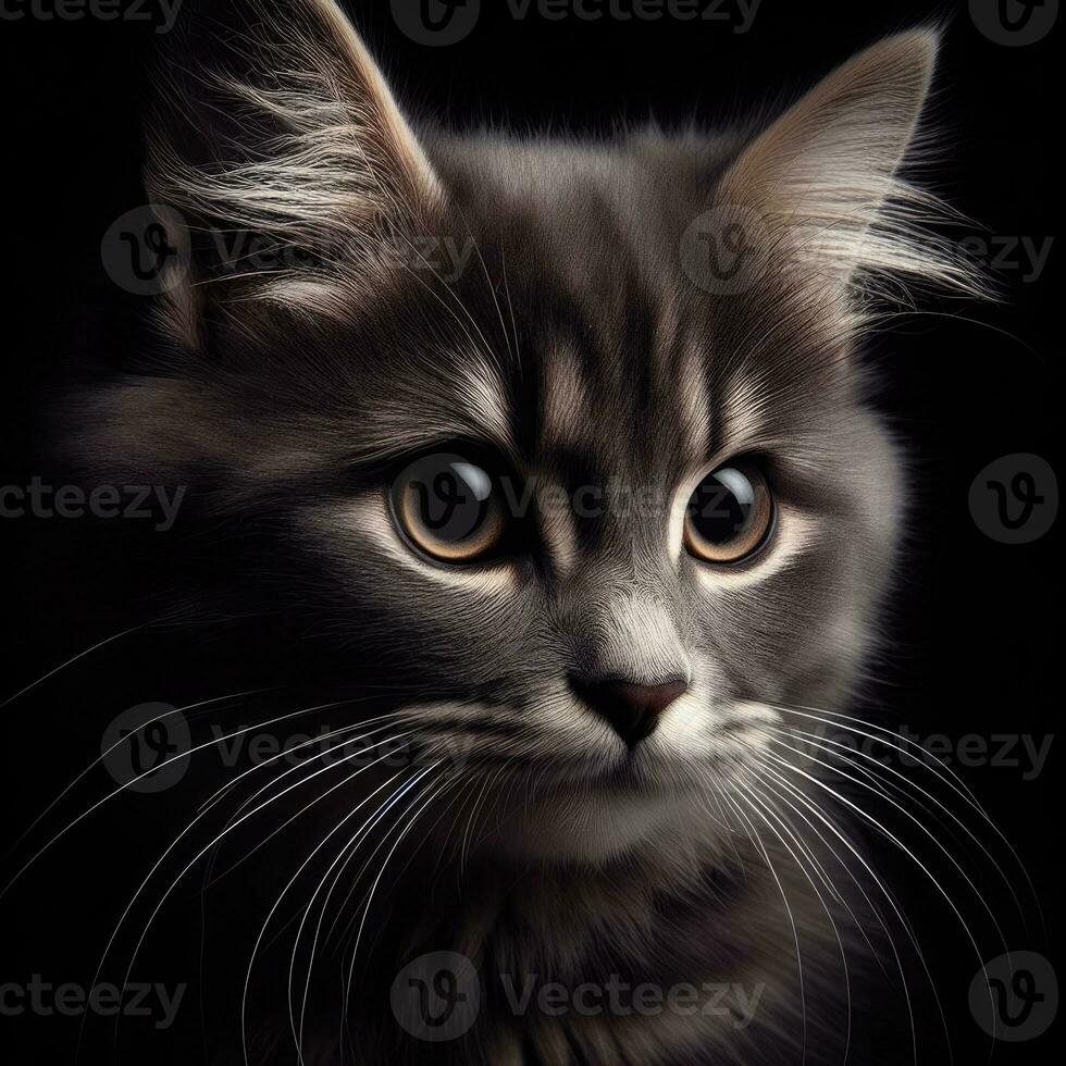 AI generated AI Generative Close up of a cat photo