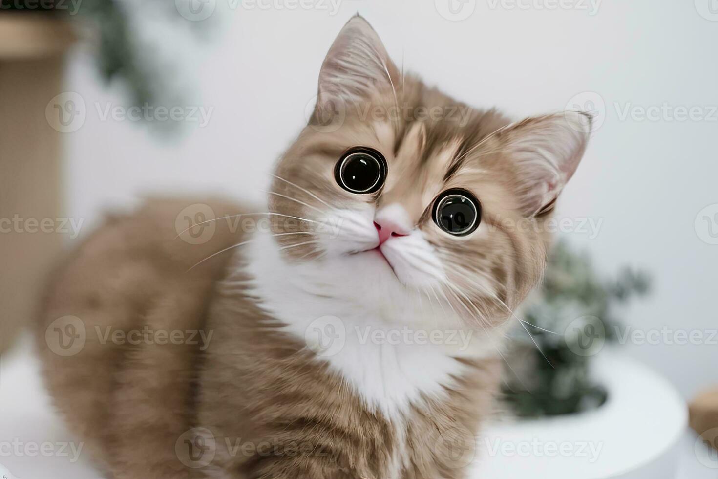 AI generated AI Generative Close up of a cat photo