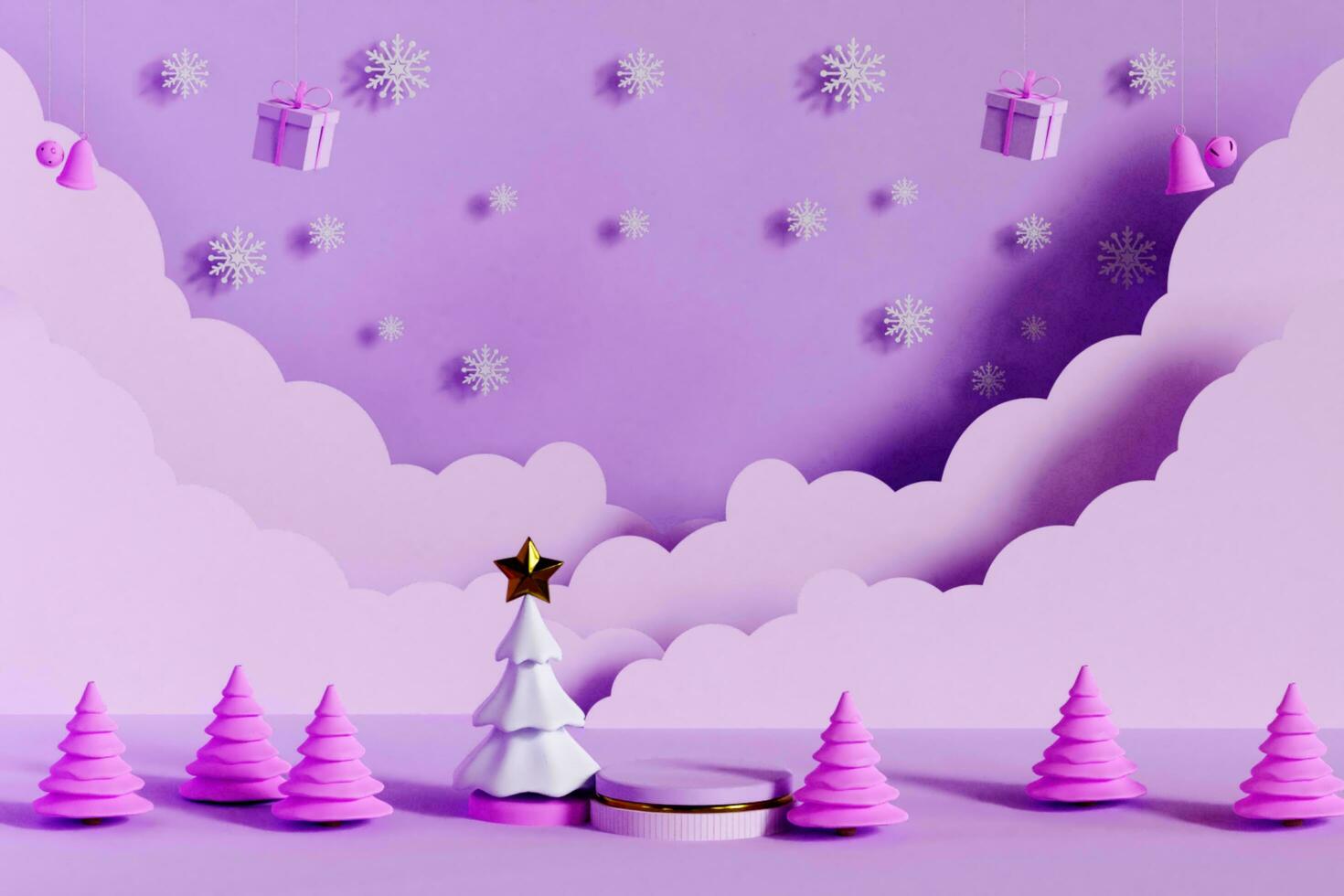 Magic Glowing Christmas Tree, Amazing Christmas celebration, Chrismas tree decoration photo