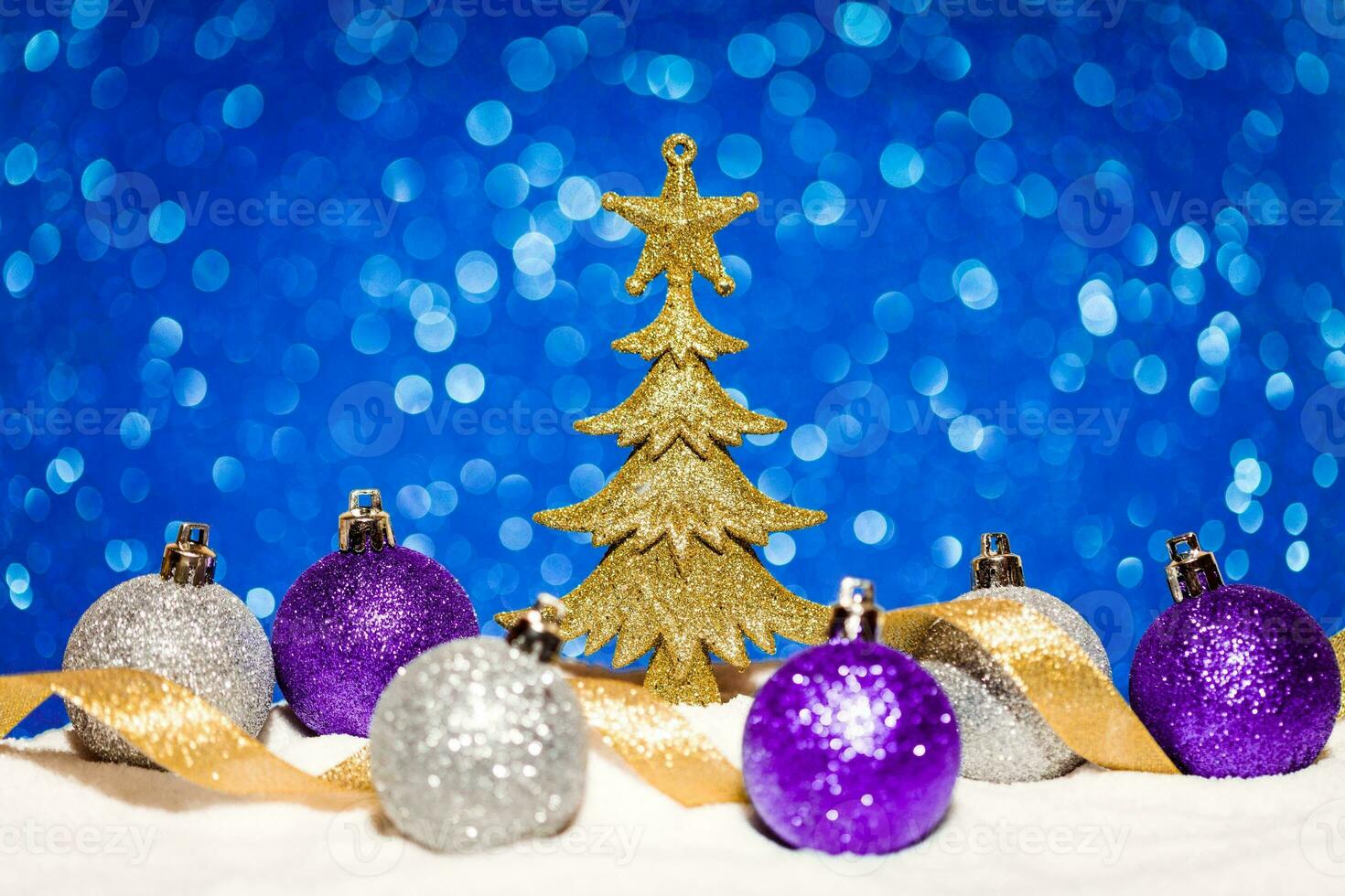 Beautiful Christmas Background, balls and glitter, Awesome decoration photo