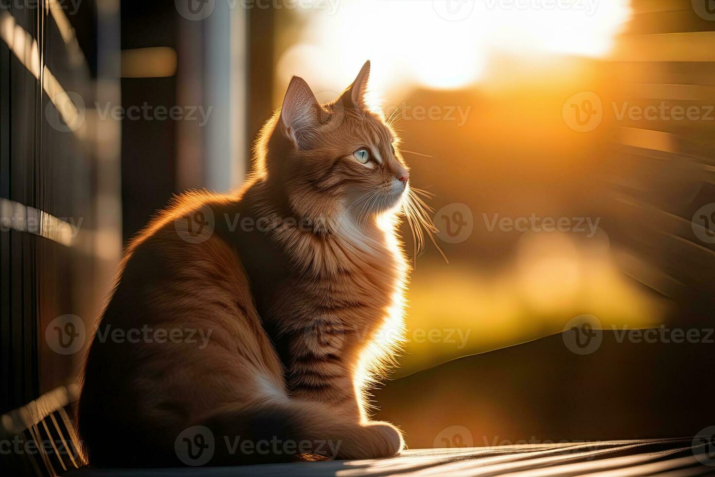 AI generated AI Generative Close up of a cat photo
