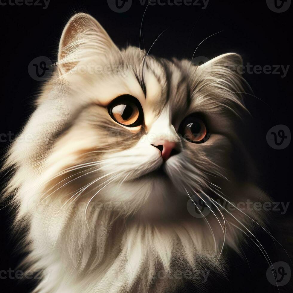 AI generated AI Generative Close up of a cat photo
