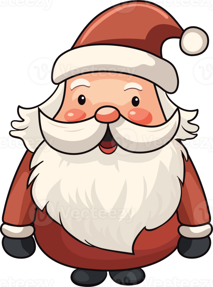 carino Santa Claus cartone animato personaggio piatto design clip arte, png file no sfondo