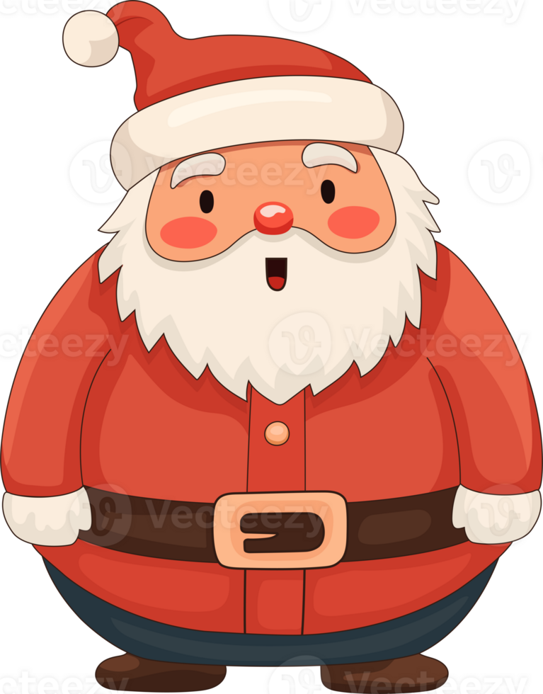 söt santa claus tecknad serie karaktär platt design ClipArt, png fil Nej bakgrund