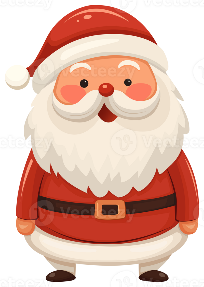 fofa santa claus desenho animado personagem plano Projeto clipart, png Arquivo não fundo