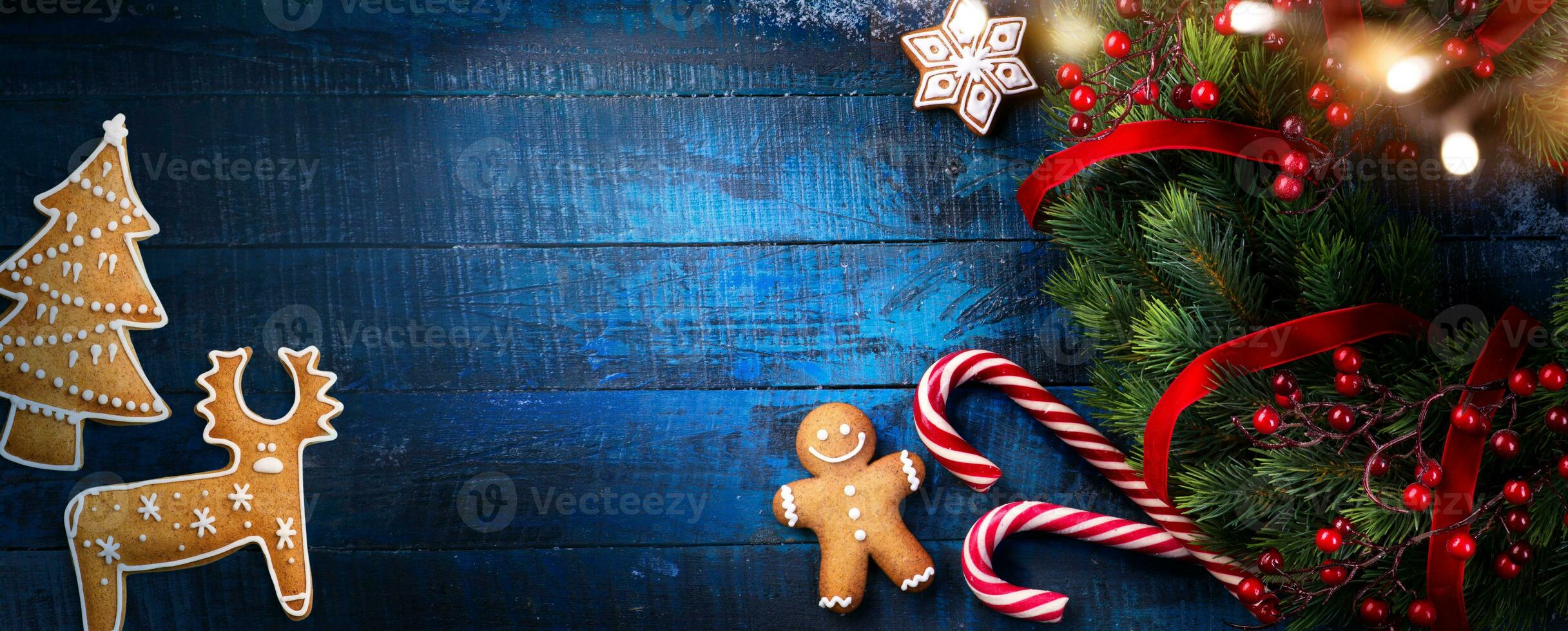 Christmas holidays ornament At Vintage Wooden Background. Christmas flat lay background photo