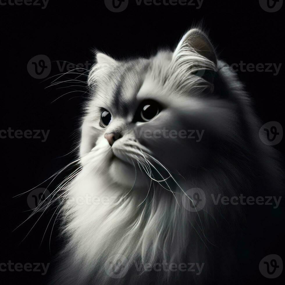 AI generated AI Generative Close up of a cat photo