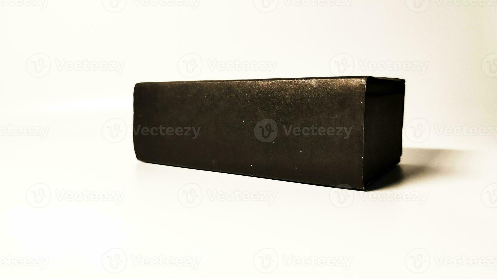Black box on white background photo