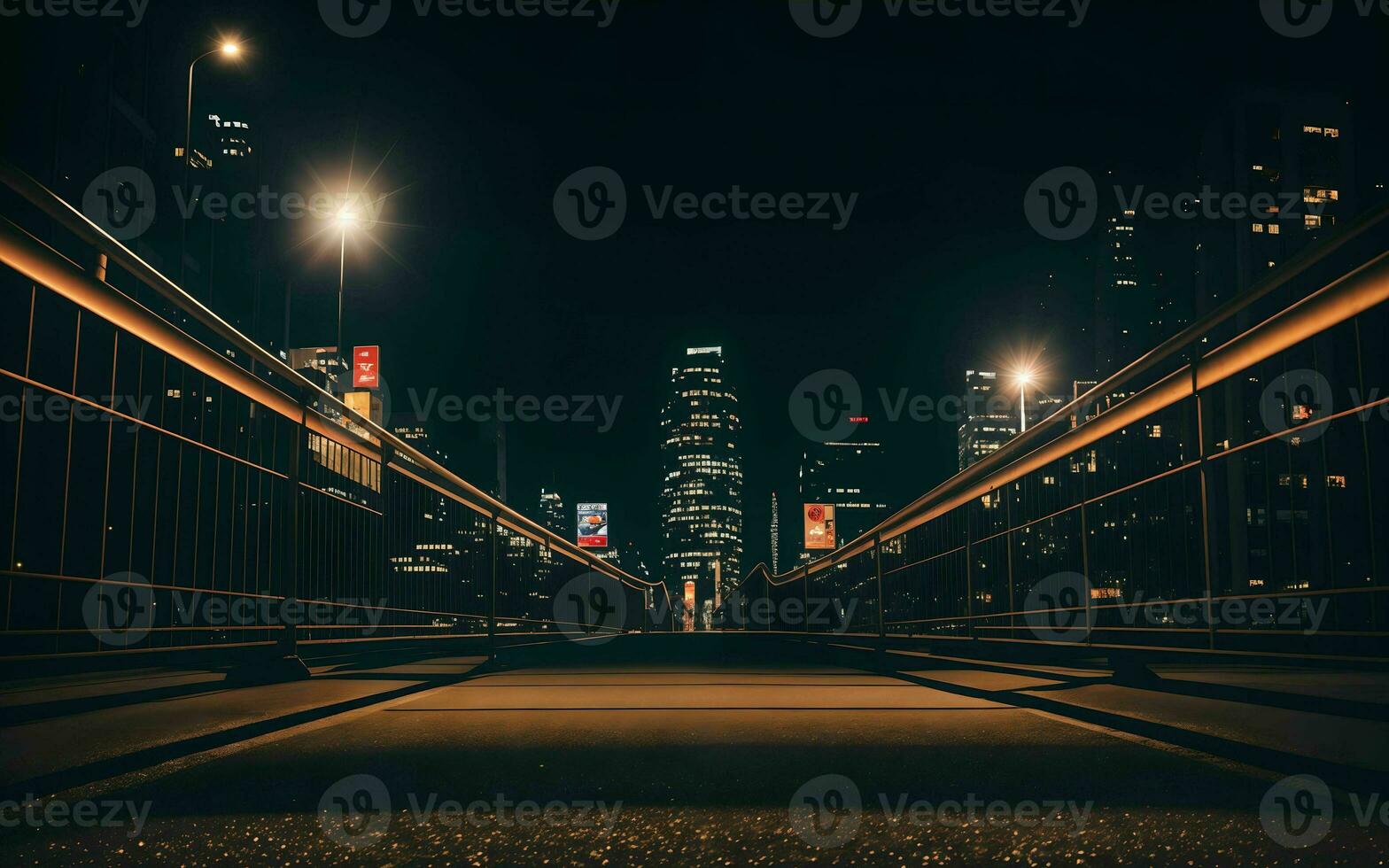 ai generado urbano serenidad noche luces y arquitectónico belleza ai generado foto