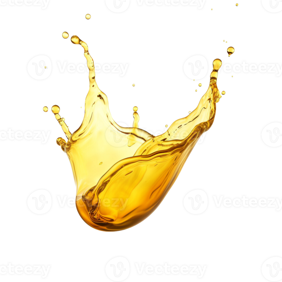 AI generated Cooking Oil Splash on isolated background .Created with Generative AI technology. png
