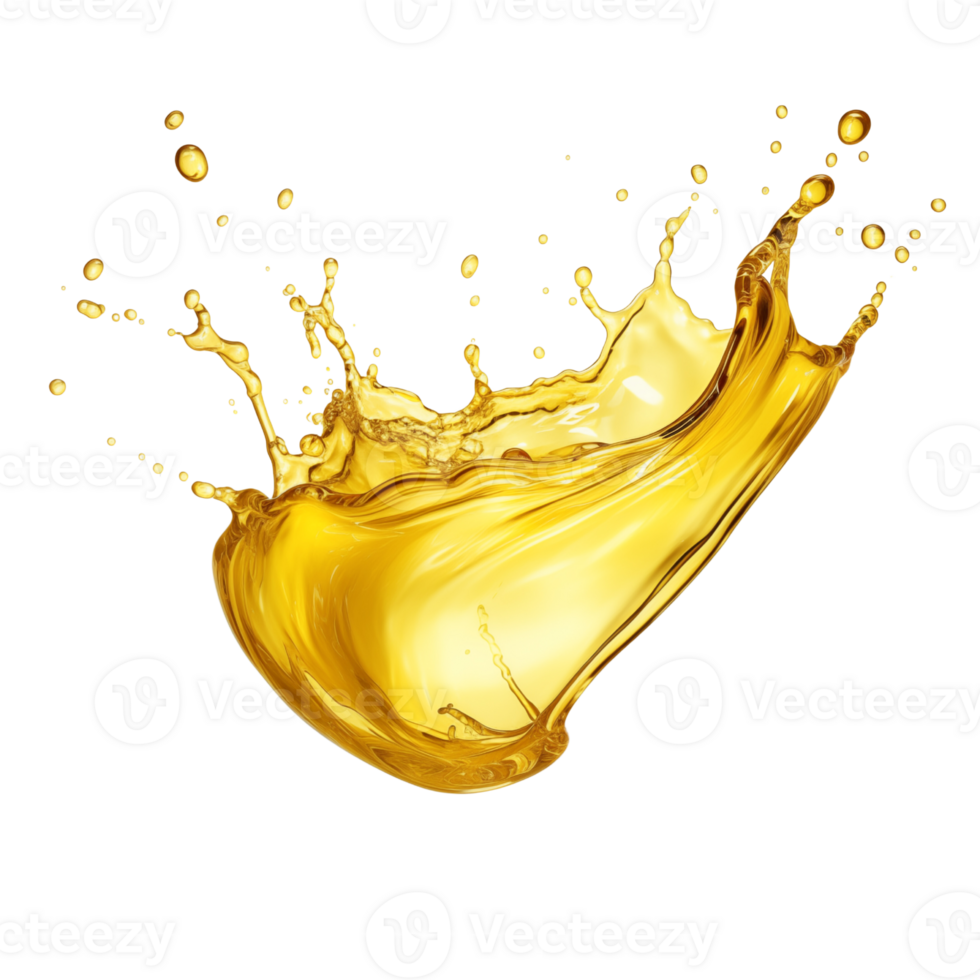 AI generated Cooking Oil Splash on isolated background .Created with Generative AI technology. png