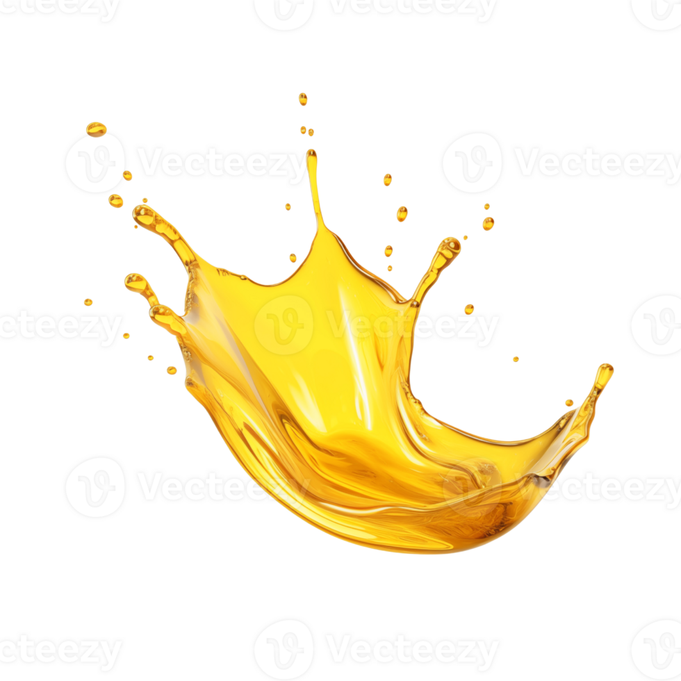 AI generated Cooking Oil Splash on isolated background .Created with Generative AI technology. png