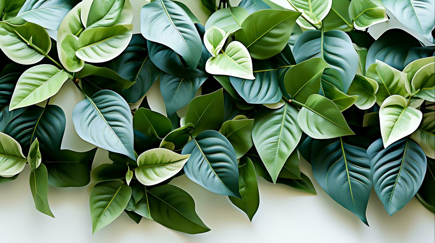 AI generated Vibrant Greenery Closeup Natural Background of Tree Leaves Ideal for Foliage Texture Designs, Ai Generated photo