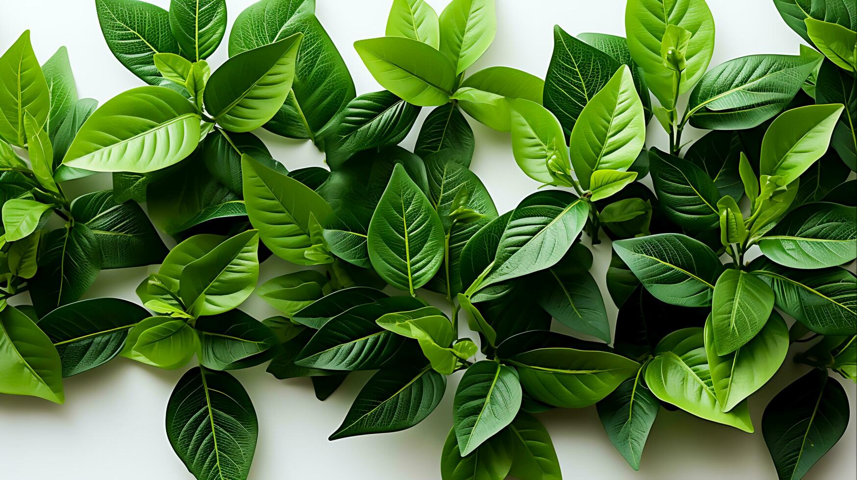 AI generated Vibrant Greenery Closeup Natural Background of Tree Leaves Ideal for Foliage Texture Designs, Ai Generated photo
