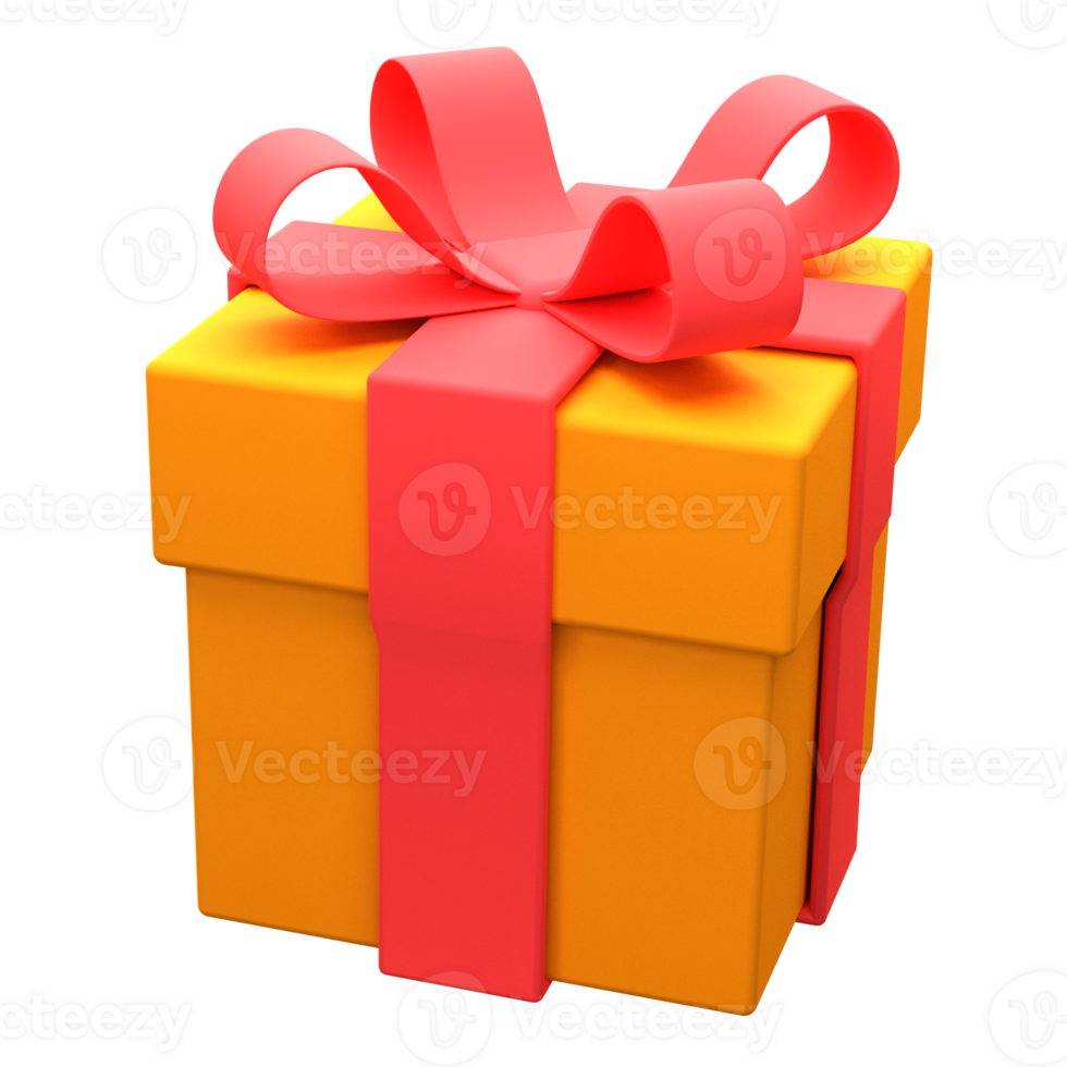 3d illustration gift box object. 3D creative Christmas design icon. 3D Rendering. png