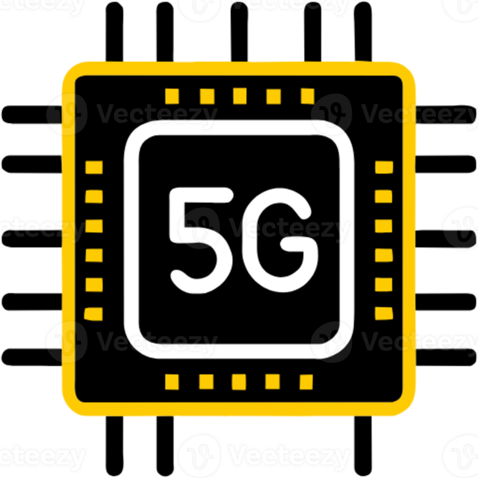 AI generated 5G Chip Technology png
