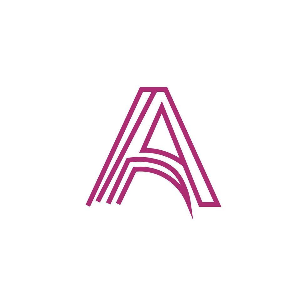 AI generated The first abstract digital alphabet 'A' letter logo. Minimalist typeface, Creative urban modern futuristic font, and abstract. vector illustration