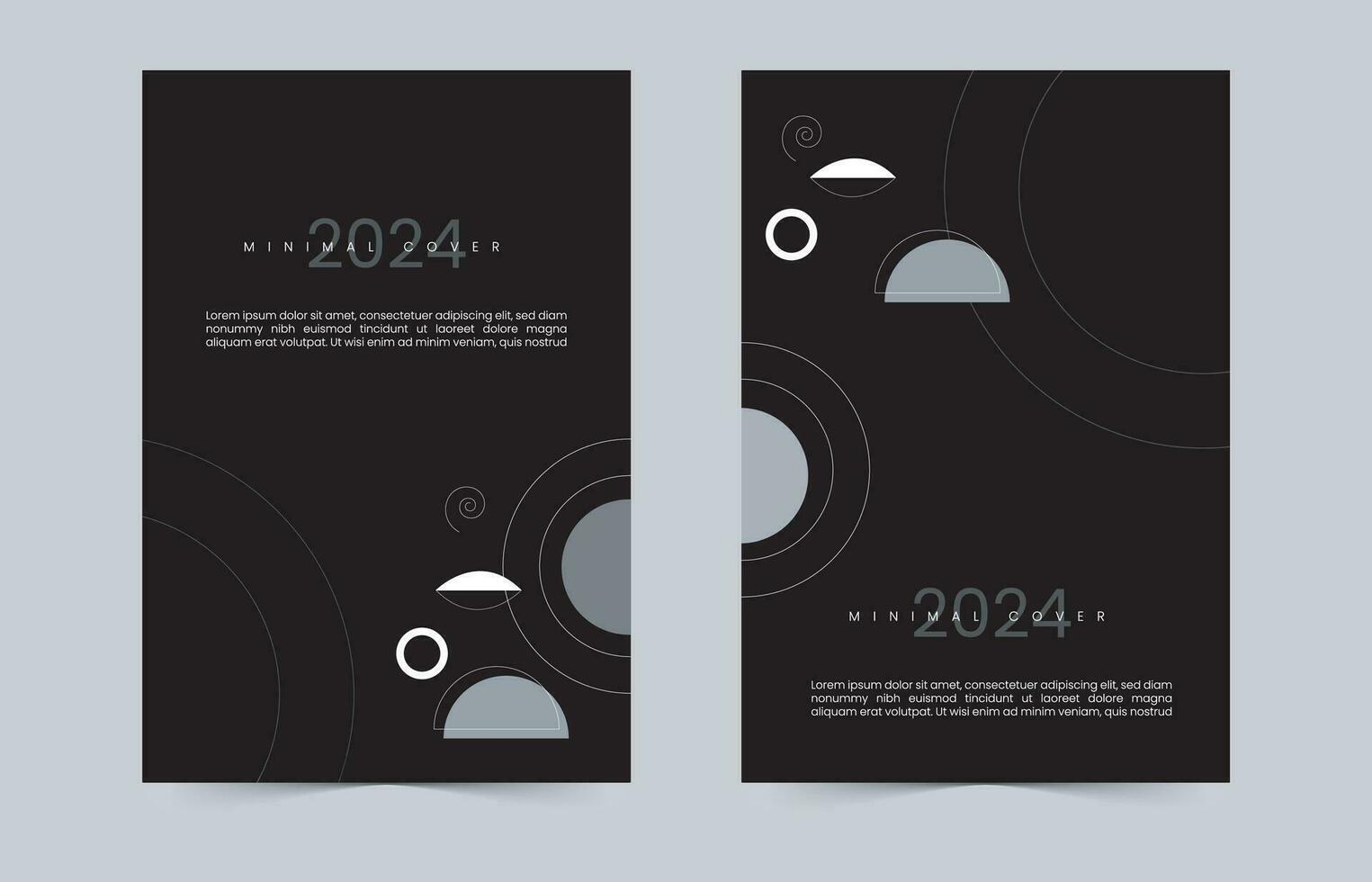 2024 minimal Cover Modern template set vector design