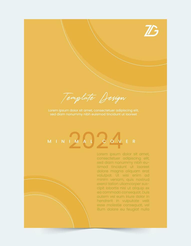 2024 minimal Cover Modern template set vector design